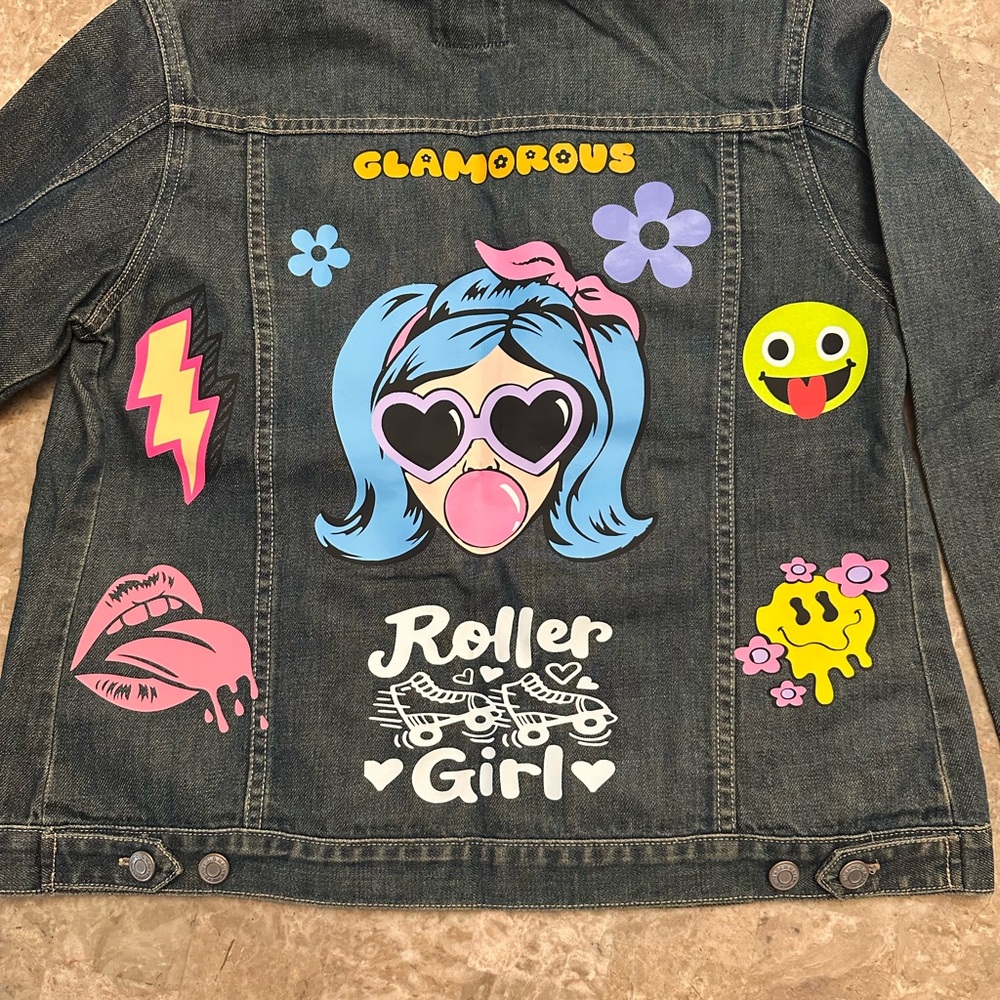 Back to school one of a kind handmade Jean jacket
